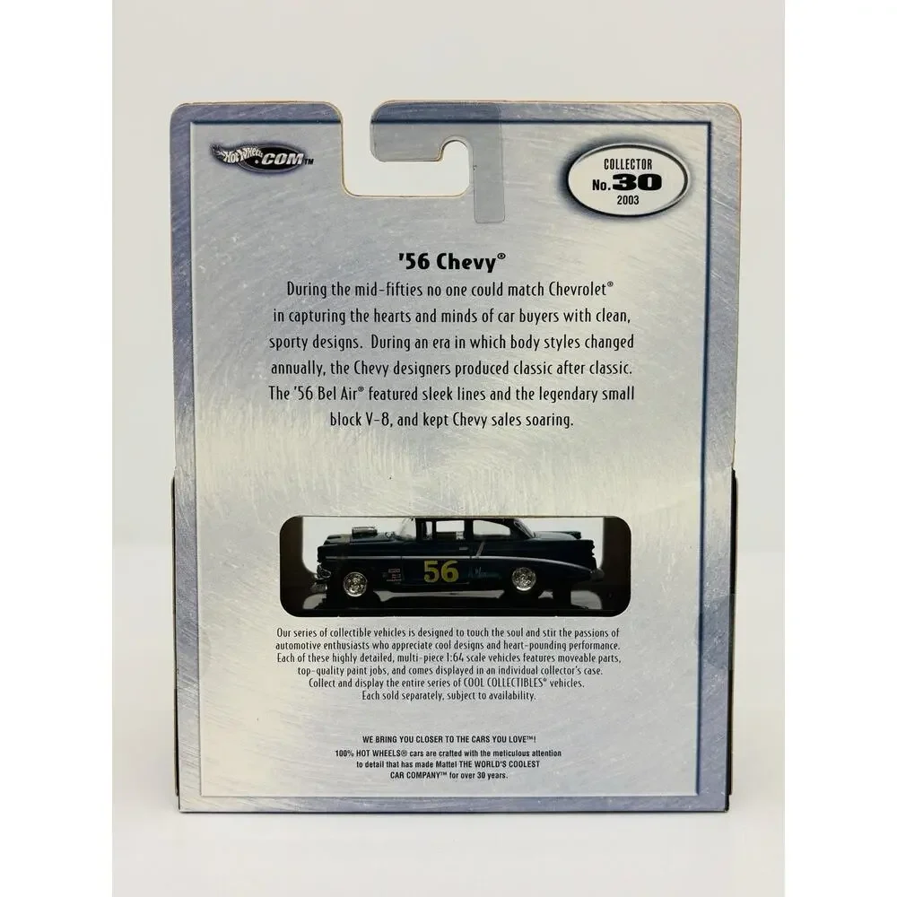 Hot Wheels '56 Chevy Teal Metallic Black Box Metal Collection Sealed